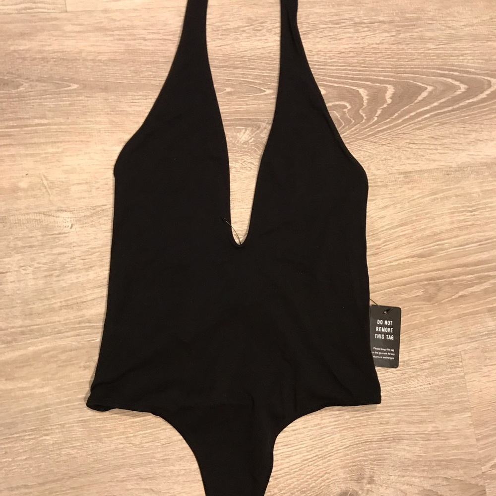 Express black halter body suit